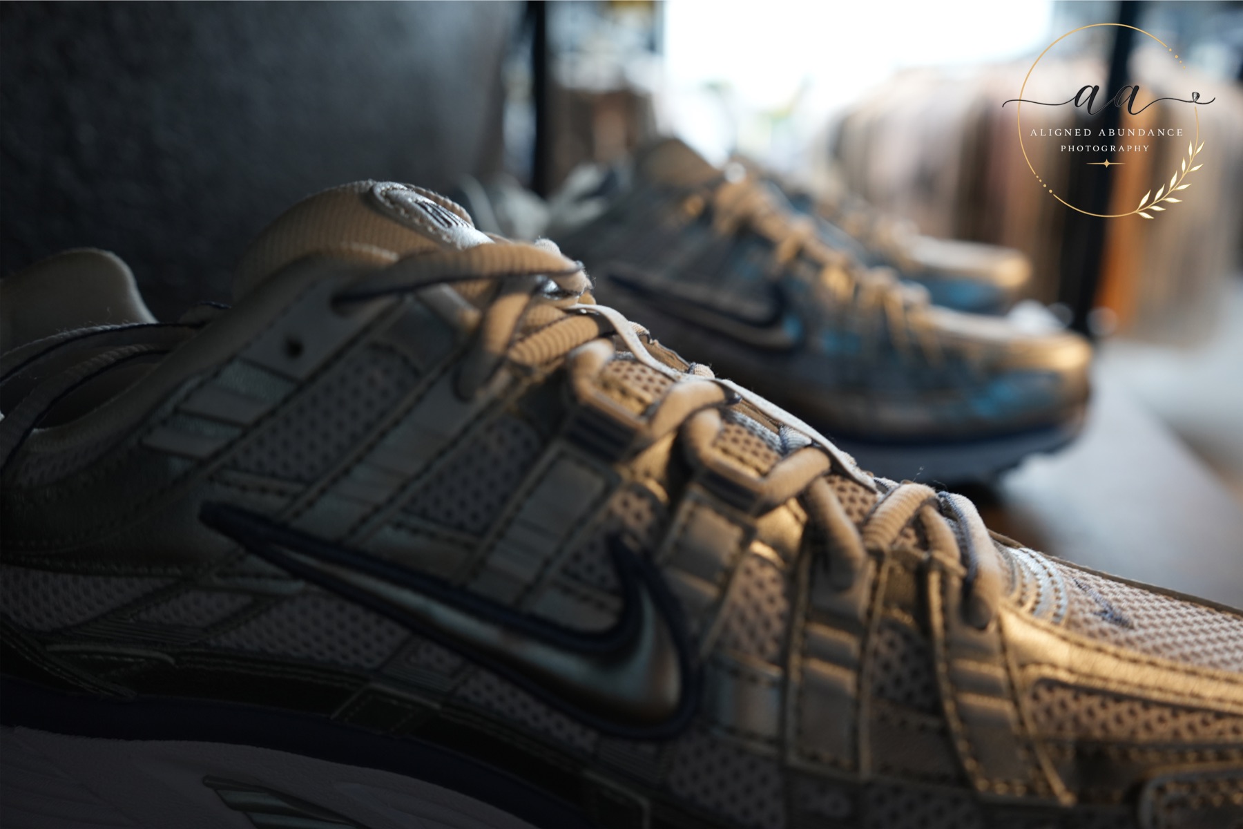 Close-up product photograph of sneakers for a local brand