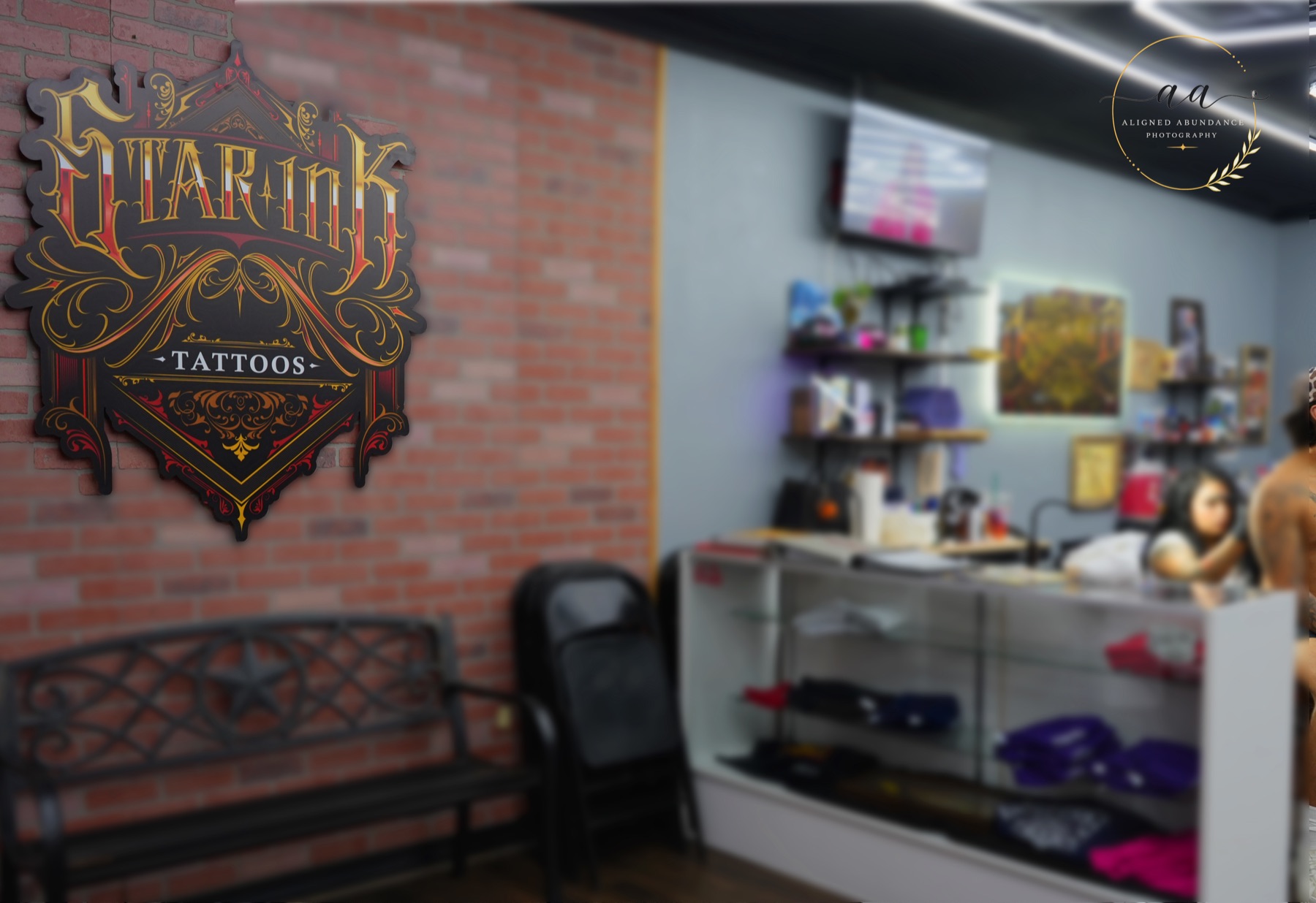 Interior brand photograph at Star Ink Tattoos