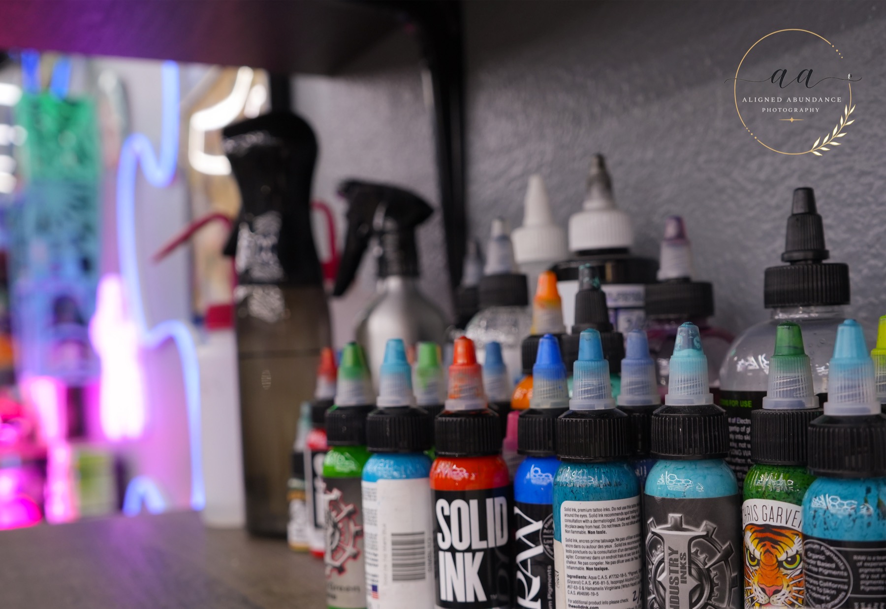 Tattoo studio interior brand photograph